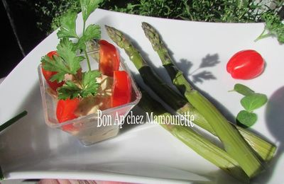 Asperges vertes au thon préparé 100 % en filets en Bretagne