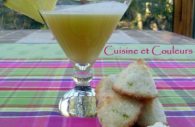 Cocktail Pina colada & bouchées congolaises, gingembre et citron vert