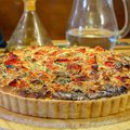 Quiche aux épinards, tomate et sésame grillé