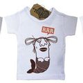 new t-shirt "RRR" (sérigraphie brun-orange)