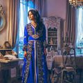 Caftan marocain bleu roi 2014