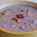 Payasam au riz violet et à la rose, un p'tit réconfort...