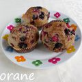 Muffins au sirop d'hibiscus et fruits rouges