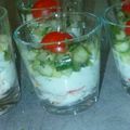 Verrine concombre et surimi