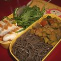 Soba, legumes et poulet