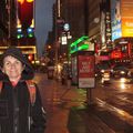 Time square sous la pluie