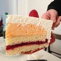 Entremet coco - carottes -framboises