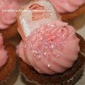 Cupcakes vanillé aux biscuits rose de Reims