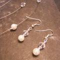 Pearl and Cristal earrings