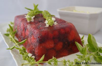 Terrine de fruits rouges à la menthe et crème mascarpone citronnée