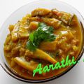 Aratikaya Pulusu - Hyderabad Plantain Curry 