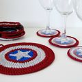 SC 214 : Sous-verres et dessous de plat Captain America