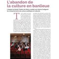 Tribune : L'abandon de la culture en banlieue, par l'équipe du Studio Théâtre de Stains