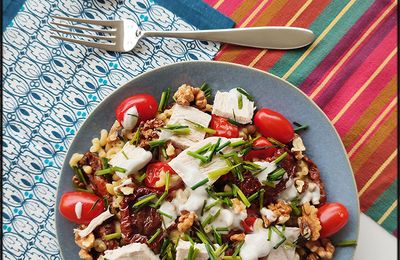 PATES A LA SAUCE FROMAGERE SAINT-AGUR, AUX TOMATES ET AUX NOIX [#RECETTEGOURMANDE #IDEECUISINE]