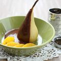 Poire sauce au chocolat, poivre de Voatisperifery, Timut et zeste de yuzu, {recette}