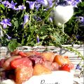 Autre première fois : Panacotta vanillée & compote fraise & poire