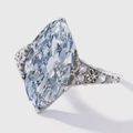 Platinum and fancy blue diamond ring, Tiffany & Co., circa 1900