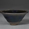 A Jian 'hare's fur' flared conical bowl, Southern Song dynasty (1127-1279)