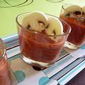 Gaspacho de tomate et champignons croquants