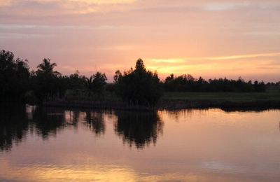 Couché de soleil a Dohi (Bénin)