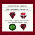 Les matchs du week-end 