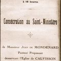 CONSÉCRATION PASTORALE À CALVISSON EN 1942