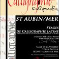 Stages de Calligraphie à St Aubin sur Mer (près de Caen)