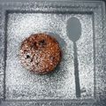 Fondant au chocolat au lait et à la compote, sans beurre.