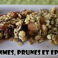 Croustillant, Crumble ou Croustade Épicée aux Prunes et Pommes, collation avec oméga-3 et prébiotiques!