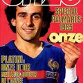 Souvenirs collection personnelle, le magazine Onze récompensant Michel Platini en 1985 comme meilleur joueur de l'année.