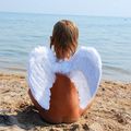 L'ange à la plage.