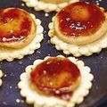 BOUCHEES DE BOUDIN BLANC FOIE GRAS ET MIEL .