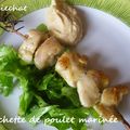 Brochette de poulet mariné