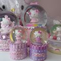 Mini snow globes Hello Kitty Sweetie and Dressy ( 1976-2014 )