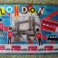 Carte postale textile Londres