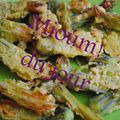 Fleurs de courgette en tempura