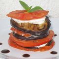 MILLEFEUILLE TOMATE, AUBERGINE ET MOZZARELLA