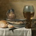 Pieter Claesz. (Dutch, about 1597–1660), Still Life with Stoneware Jug, Wine Glass, Herring, and Bread, 1642