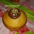 Muffins aux amandes fourrés au chocolat