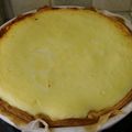 Tarte au fromage blanc, poires et pépites de chocolat