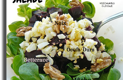 Salade de mâche, betterave et noix