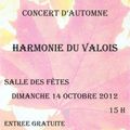 CONCERT D'AUTOMNE 2012