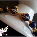Bracelet SAPHIRA lapis-Lazuli et plaqué or