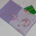 Pochette / housse / protection pharmacie ordonnances carte vitale tissus mauve chats rigolo