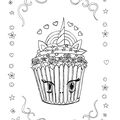 #Coloriage : Cupcake Licorne by Célénaa