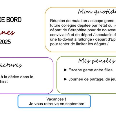 Carnet de bord du 02 au 08 juillet 2025