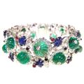 Henri Picq. Important and Rare Fruit Salad Gemstone Bracelet. France. Circa 1925