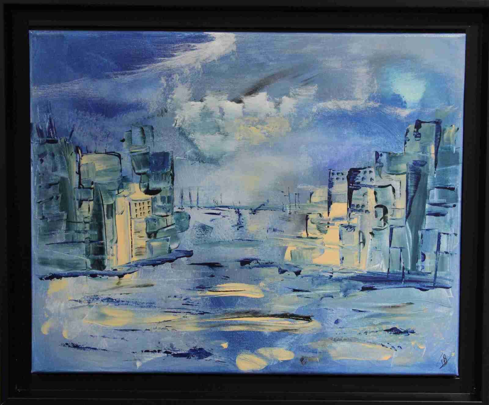  lumière à raconter » N°  211 - 40 X 50 cm Acryl 2022 – cadre noir,