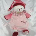 Doudou Peluche Chat Range Pyjama Rose Col Rayures Doudou Et Compagnie