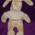 Doudou lapin Basile et Lola, Moulin roty, beige, www.doudoupeluche.fr